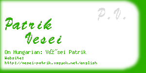 patrik vesei business card